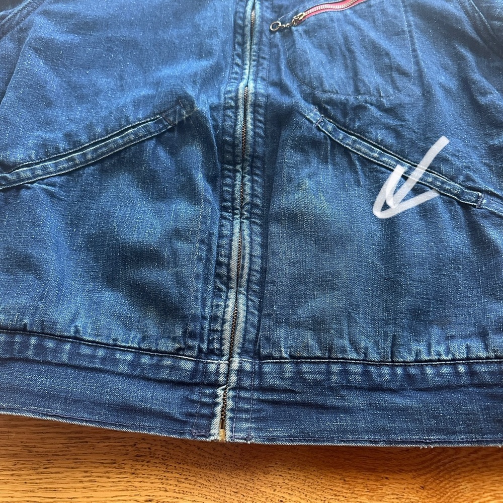 Vintage Blanket Lined Denim Men’s Chore Jacket Detroit Style Size 40 - Picture 5 of 16